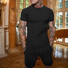 Load image into Gallery viewer, Short Sleeve T-shirt Men Set Two Pieces | Shorts Two Piece Set Men