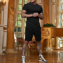Load image into Gallery viewer, Short Sleeve T-shirt Men Set Two Pieces | Shorts Two Piece Set Men