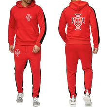 Load image into Gallery viewer, 2022 New Footballer Portugal Print Men's Solid Hoodie Suits Trend