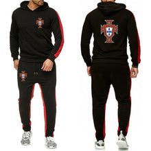 Load image into Gallery viewer, 2022 New Footballer Portugal Print Men's Solid Hoodie Suits Trend