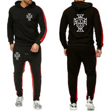 Load image into Gallery viewer, 2022 New Footballer Portugal Print Men's Solid Hoodie Suits Trend