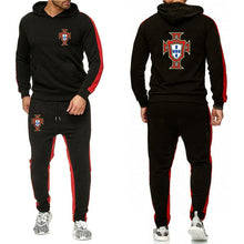 Load image into Gallery viewer, 2022 New Footballer Portugal Print Men's Solid Hoodie Suits Trend
