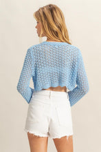 Load image into Gallery viewer, HYFVE Tied Front Crochet Cropped Cardigan