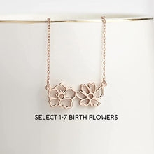 Load image into Gallery viewer, Mother Necklace With Birth Flower, Birth Flower Necklace, Mom Jewelry