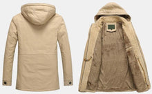 Load image into Gallery viewer, Mens Hooded Military Style Coat