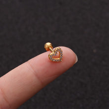 Load image into Gallery viewer, 1piece 316 Stainless Steel Mini Zircon Cross Star Ear Piercing Stud
