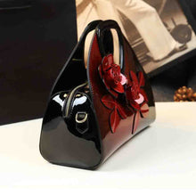 Load image into Gallery viewer, Fashion Women Evening Tote Bag Luxury Patent Leather Handbag Floral
