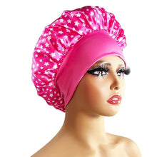 Load image into Gallery viewer, New Satin Bonnet Silk Night Sleeping Cap For Women Curly Braid Hair