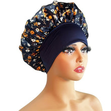 Load image into Gallery viewer, New Satin Bonnet Silk Night Sleeping Cap For Women Curly Braid Hair