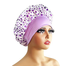 Load image into Gallery viewer, New Satin Bonnet Silk Night Sleeping Cap For Women Curly Braid Hair