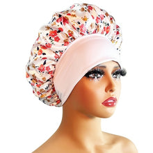 Load image into Gallery viewer, New Satin Bonnet Silk Night Sleeping Cap For Women Curly Braid Hair
