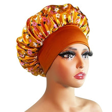 Load image into Gallery viewer, New Satin Bonnet Silk Night Sleeping Cap For Women Curly Braid Hair
