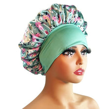 Load image into Gallery viewer, New Satin Bonnet Silk Night Sleeping Cap For Women Curly Braid Hair