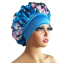 Load image into Gallery viewer, New Satin Bonnet Silk Night Sleeping Cap For Women Curly Braid Hair