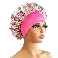 Load image into Gallery viewer, New Satin Bonnet Silk Night Sleeping Cap For Women Curly Braid Hair