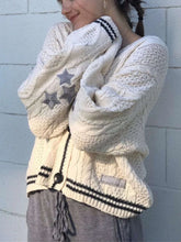 Load image into Gallery viewer, Deeptown Y2K Vintage Swift Knitted Cardigan Women Autumn Tay Star