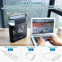 Load image into Gallery viewer, Air Humidifier Cooling USB Fan Water Mist small refrigeration air