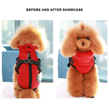 Load image into Gallery viewer, Winter Dog Jacket Dog Jumper Outfit with Chest Strap Warm Dog Clothes