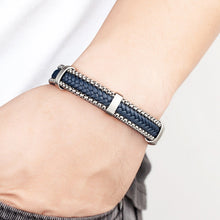 Load image into Gallery viewer, TYO New Arrivel Punk Design Chain Stainless Steel Braid Leather