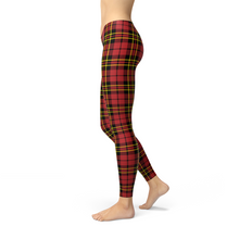 Load image into Gallery viewer, Womens Red Plaid Tartan Leggings