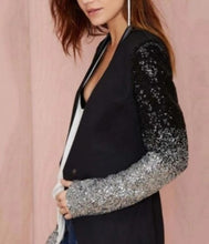 Load image into Gallery viewer, Womens Blazer with Sequins Sleeve