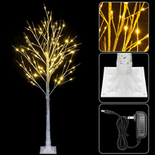 Load image into Gallery viewer, 4FT Snowflake Christmas Tree with 48 LED Lamp