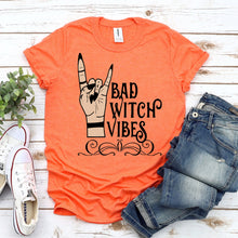 Load image into Gallery viewer, Bad Witch Vibes Halloween T-shirt