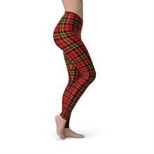 Load image into Gallery viewer, Womens Red Plaid Tartan Leggings