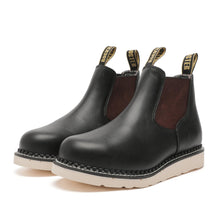 Load image into Gallery viewer, ROCKROOSTER Trinidad Men's 6 inch Black Steel Toe Wedge Work Boots