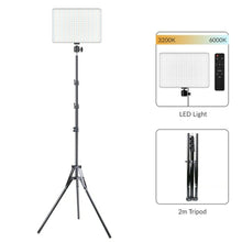 Load image into Gallery viewer, 10inch LED Video Light Ring Panel 3200K 6000K Photography Lighting