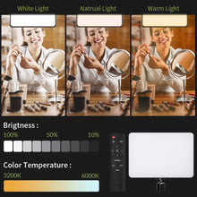Load image into Gallery viewer, 10inch LED Video Light Ring Panel 3200K 6000K Photography Lighting
