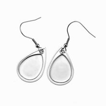 Load image into Gallery viewer, 10pcs Stainless Steel Cabochon Fit 13x18mm Teardrop Dangle Earring