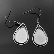 Load image into Gallery viewer, 10pcs Stainless Steel Cabochon Fit 13x18mm Teardrop Dangle Earring