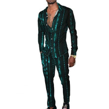 Load image into Gallery viewer, 2 Pcs/Set Men Pants Suit Digital Print Colorful Colorfast Full Length