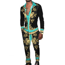 Load image into Gallery viewer, 2 Pcs/Set Men Pants Suit Digital Print Colorful Colorfast Full Length
