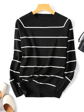 Load image into Gallery viewer, 2022 Autumn Winter Long Sleeve Striped Pullover Women Sweater Knitted