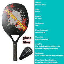 Load image into Gallery viewer, 2022 New 3K 12K Full Carbon Fiber Rough Beach Tennis Racket With Bag
