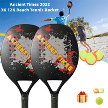 Load image into Gallery viewer, 2022 New 3K 12K Full Carbon Fiber Rough Beach Tennis Racket With Bag