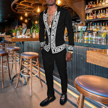 Load image into Gallery viewer, 2022 Spring Men's Single Breasted Shirt Retro 3D Print Matching Pants