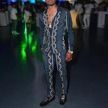 Load image into Gallery viewer, 2022 Spring Men's Single Breasted Shirt Retro 3D Print Matching Pants