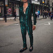 Load image into Gallery viewer, 2022 Spring Men's Single Breasted Shirt Retro 3D Print Matching Pants