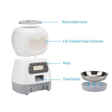 Load image into Gallery viewer, 3.5l Automatic Pet Feeder Smart Food Dispenser For Cats Dogs Timer