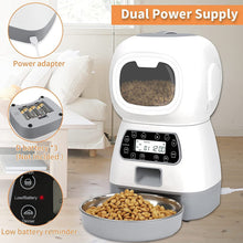 Load image into Gallery viewer, 3.5L Automatic Pet Feeder Smart Food Dispenser with Portion Control,