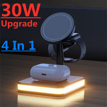 Load image into Gallery viewer, 30W 3 In 1 Magnetic Wireless Charger Stand Dock For iPhone 13 12 Pro