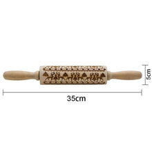 Load image into Gallery viewer, 35*5cm Christmas Embossing Rolling Pin Baking