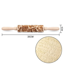 Load image into Gallery viewer, 35*5cm Christmas Embossing Rolling Pin Baking