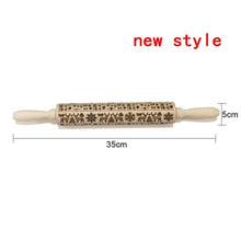 Load image into Gallery viewer, 35*5cm Christmas Embossing Rolling Pin Baking