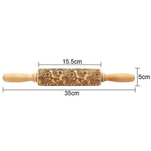 Load image into Gallery viewer, 35*5cm Christmas Embossing Rolling Pin Baking