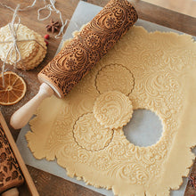 Load image into Gallery viewer, 35*5cm Christmas Embossing Rolling Pin Baking