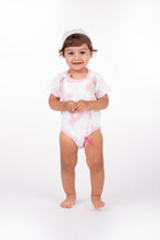 Load image into Gallery viewer, Smart Short Sleeve Bodysuit + Bib - Pink Rose